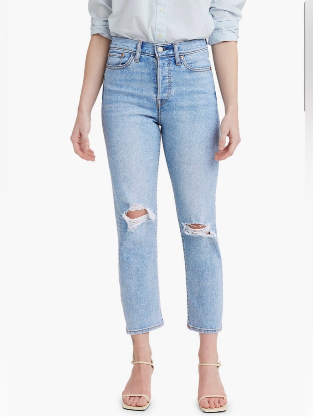 Levi’s Wedgie Straight Destructed Jean | 29 | Blue